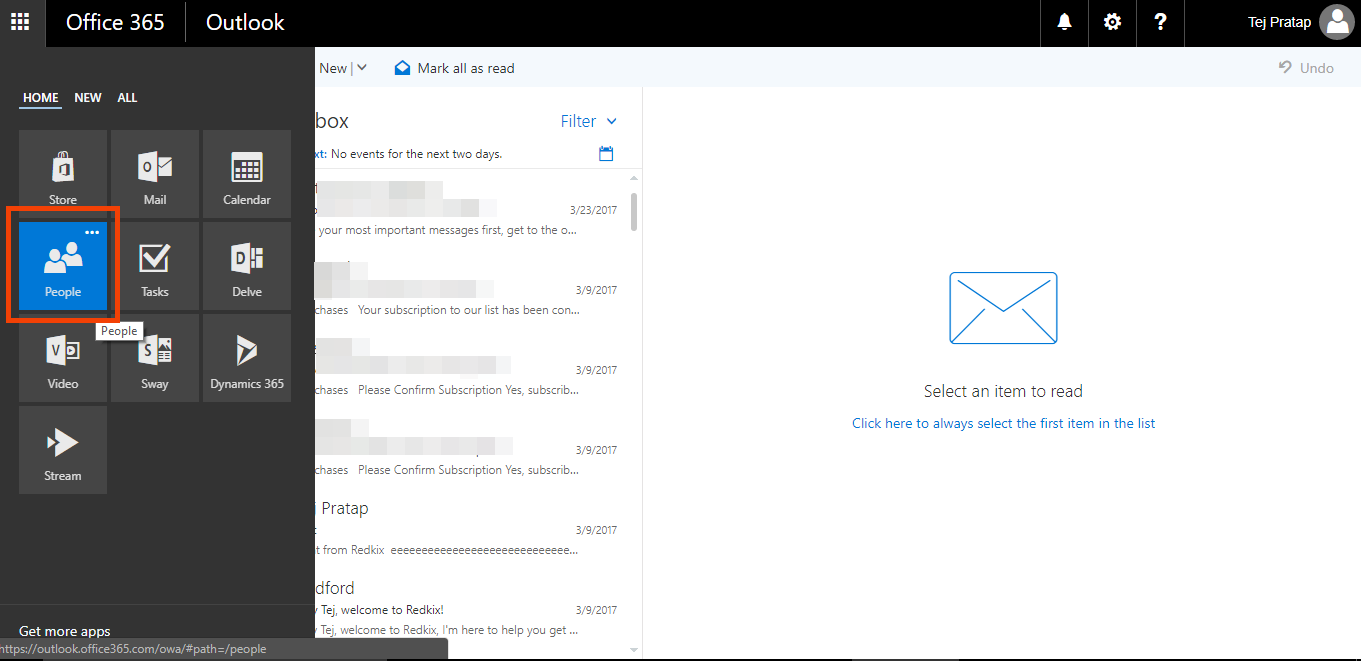 how to import contacts in office 365