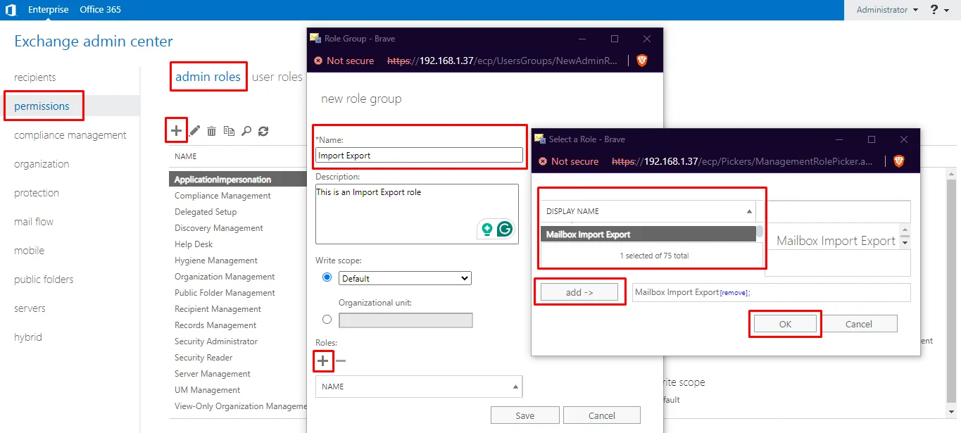 Exchange Export Mailbox to PST Pre requisites